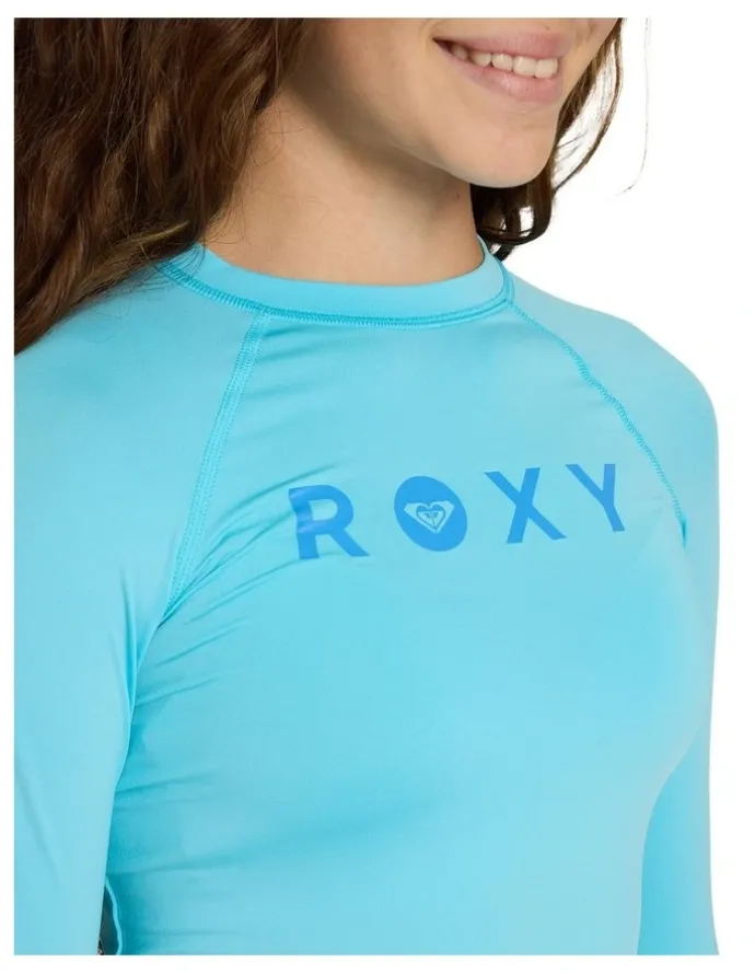 Roxy Girls 8-16 Essential Long Sleeve Rashguard in Blue