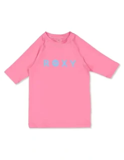 Roxy Girls 2-7 Essetial Long Sleeve One Piece Swimsuit in Pink