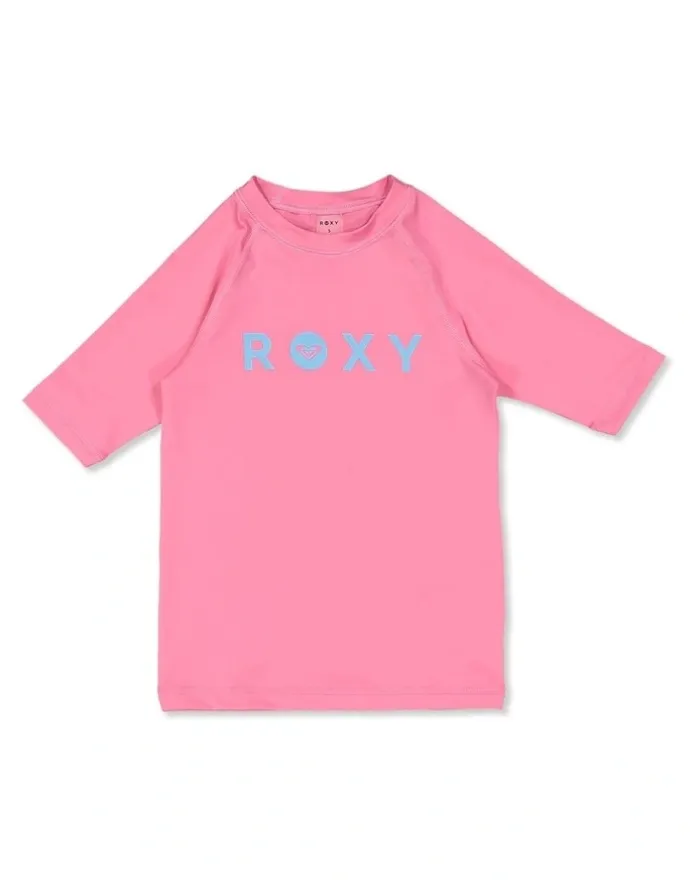 Roxy Girls 2-7 Essetial Long Sleeve One Piece Swimsuit in Pink