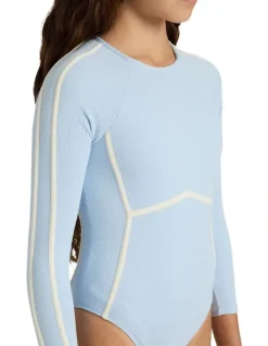 Roxy Girls 8-16 Kauai Long Sleeve One Piece Swimsuit in Blue