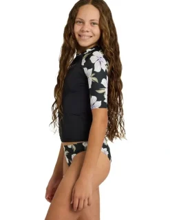 Roxy Girls 8-16 Of The Pacific Swim Two Piece in Black