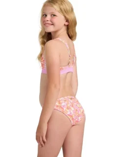 Roxy Girls 8-16 Petal Party Crop Top Two Piece in Purple