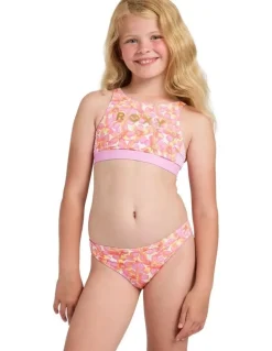 Roxy Girls 8-16 Petal Party Crop Top Two Piece in Purple