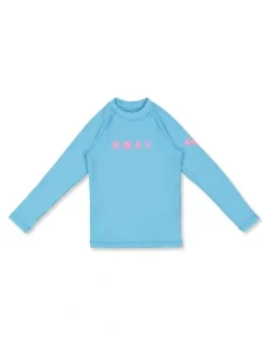 Roxy Girls 2-7 Roxy Heater Long Sleeve Rashguard in Blue