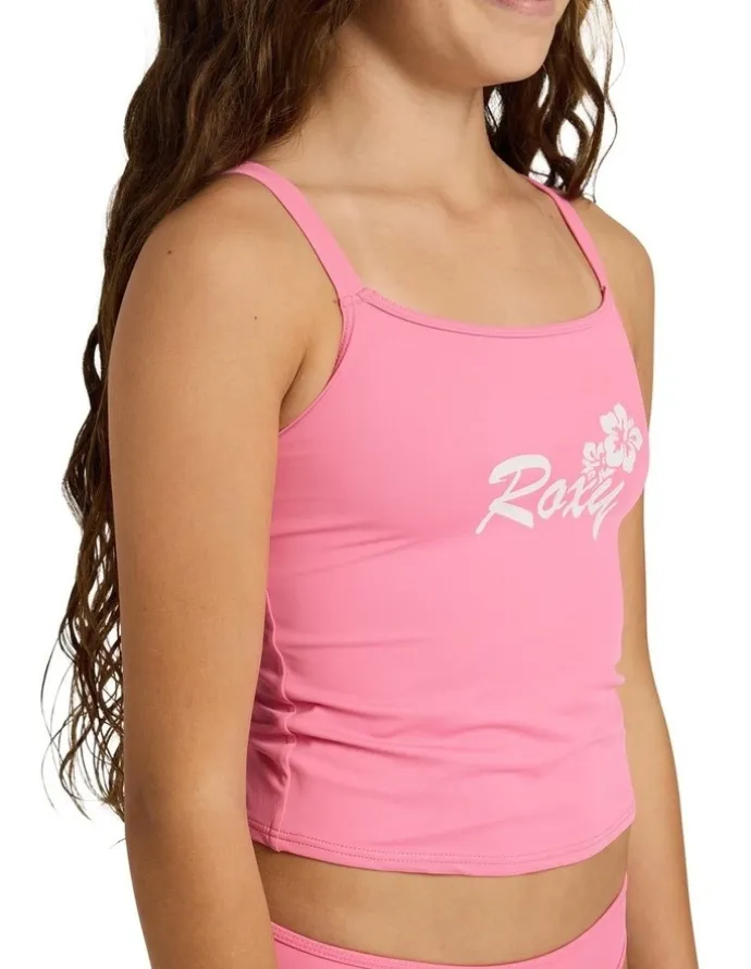 Roxy Girls 8-16 Summer Wave Tankini Two Piece in Pink
