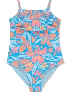 Roxy Hibiscus Hugs One Piece Swimsuit in Blue