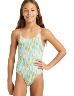 ROXY Letter Up One Piece Swimsuit in Multi