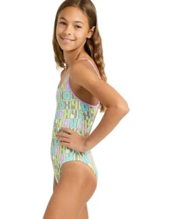 ROXY Letter Up One Piece Swimsuit in Multi