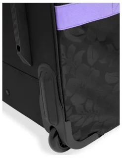 Roxy Long Haul Travel Bag Rolling Suitcase in Black