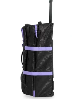 Roxy Long Haul Travel Bag Rolling Suitcase in Black