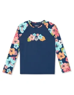 Roxy Morning Flower Lycra Set Rash Vest Blue