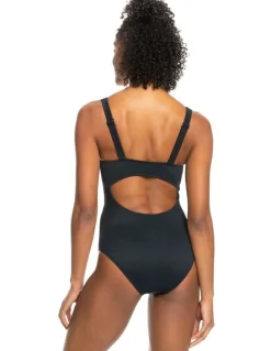 Roxy Rib Love One-Piece Swimsuit in Black