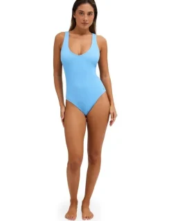 Roxy Rib Roxy Love One Piece Swimsuit in Blue