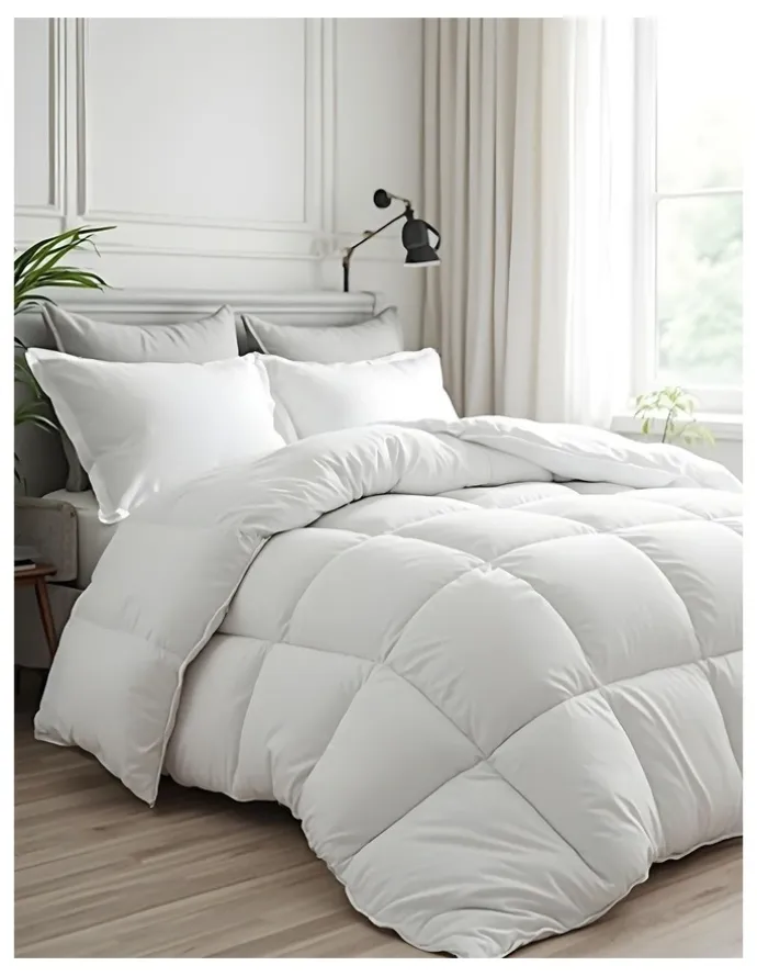Royal Comfort 50% Duck Down 50% Duck Feather 500 Gsm Quilt in White