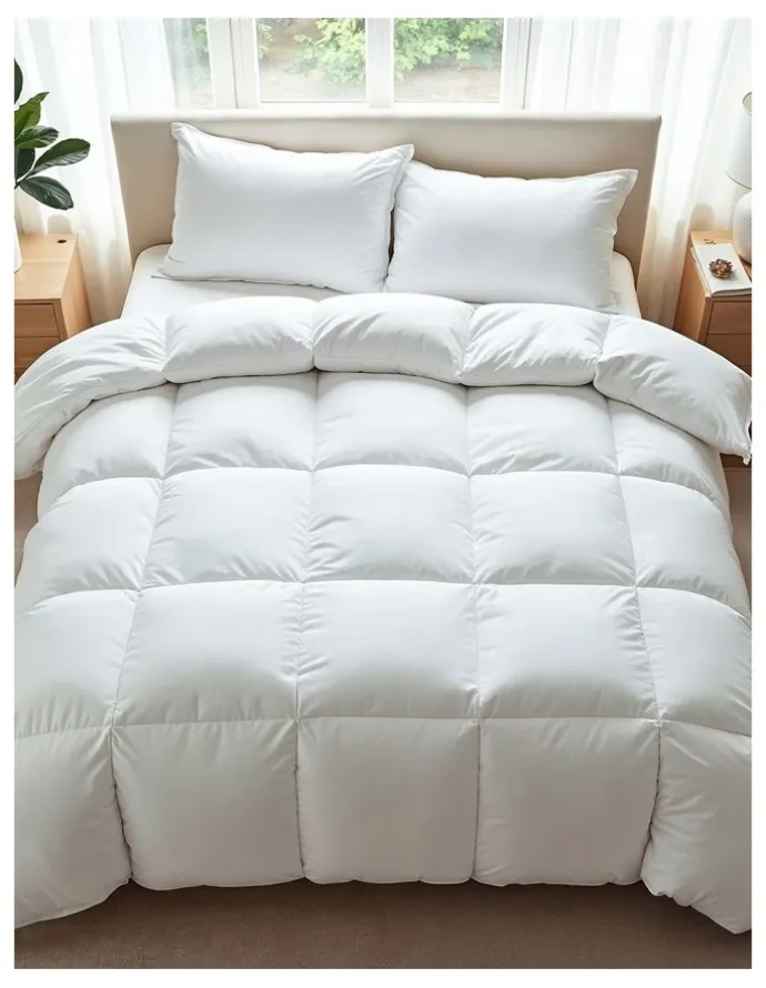 Royal Comfort 50% Duck Down 50% Duck Feather 500 Gsm Quilt in White