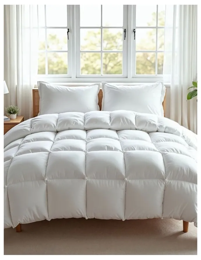 Royal Comfort 50% Duck Down 50% Duck Feather 500 Gsm Quilt in White
