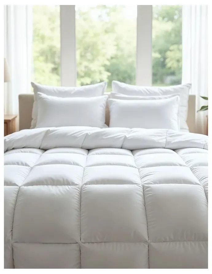 Royal Comfort 50% Duck Down 50% Duck Feather 500 Gsm Quilt in White