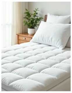 Royal Comfort Duck Feather and Down Mattress Topper 1800GSM Pillowtop Underlay in White