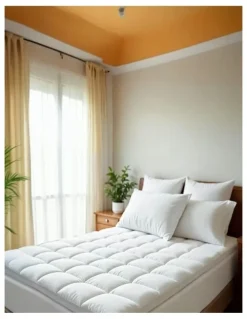 Royal Comfort Duck Feather and Down Mattress Topper 1800GSM Pillowtop Underlay in White