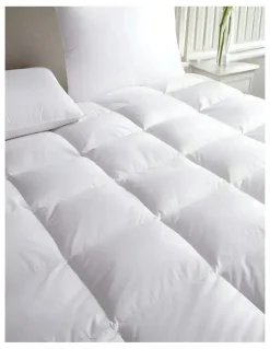 Royal Comfort Duck Feather and Down Mattress Topper 1800GSM Pillowtop Underlay in White