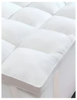 Royal Comfort Duck Feather and Down Mattress Topper 1800GSM Pillowtop Underlay in White