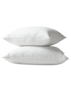 Royal Comfort 1000GSM Goose Feather and Down Pillows Twin Pack in White
