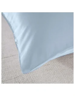 Royal Comfort Mulberry Silk Pillowcase Twin Pack (51x76cm) with Gift Box in Soft Blue