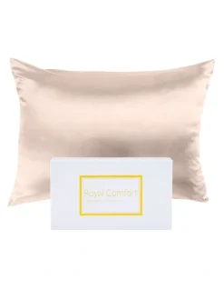 Royal Comfort Mulberry Silk Pillowcase Twin Pack with Gift Box in Champagne Pink
