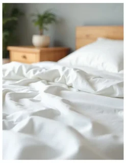 Royal Comfort 2000TC Bamboo Cooling Sheet Set - Queen Size, Hypoallergenic & Breathable in White