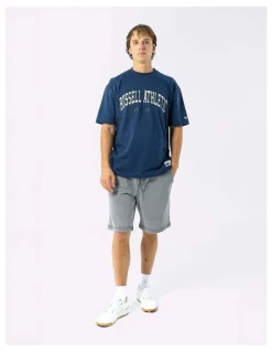 Russell Athletic Big Arch 2 Tone Mens Tee - Faded Navy