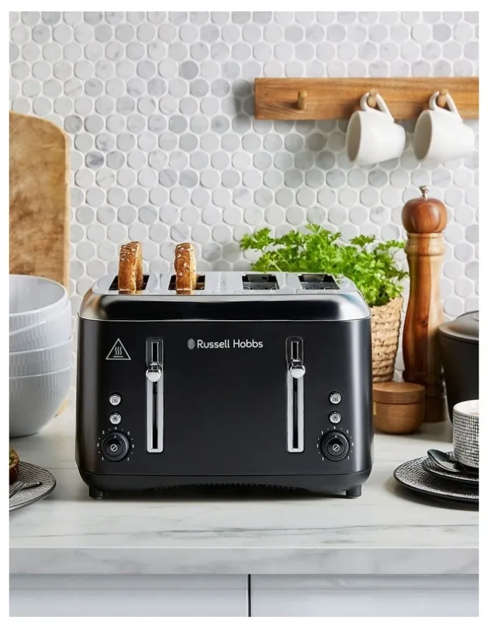 Russell Hobbs Addison 4-Slice Toaster RHT514BLK