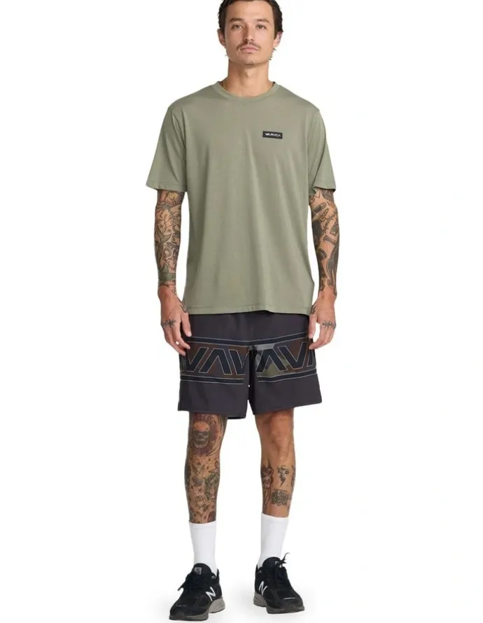 RVCA Yogger Stretch 17 Sports Shorts in Real Camo