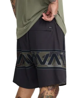 RVCA Yogger Stretch 17 Sports Shorts in Real Camo