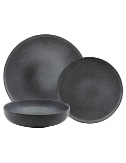 Salt&Pepper Hue Dinner Set 12 Piece in Black