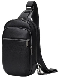 Samsonite Classic Leather Sling Bag in Black