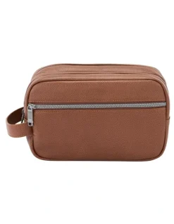 Samsonite Classic Leather Toiletry Kit in Cognac