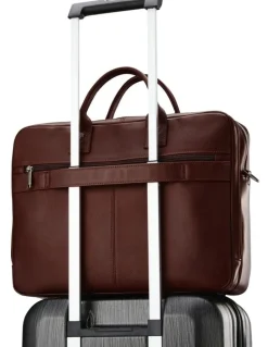 Samsonite Classic Leather Toploader Bag in Mahogany