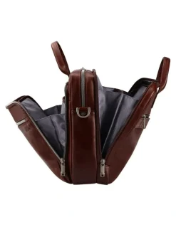 Samsonite Classic Leather Toploader Bag in Mahogany