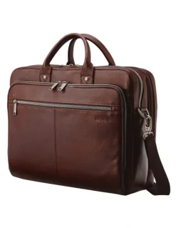 Samsonite Classic Leather Toploader Bag in Mahogany