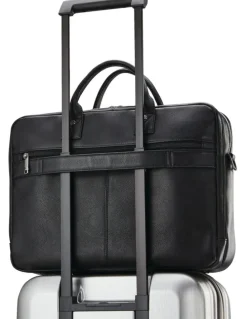 Samsonite Classic Leather Toploader Briefcase in Black