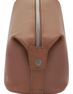 Samsonite Classic Leather Wash Bag in Cognac