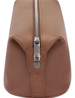 Samsonite Classic Leather Wash Bag in Cognac