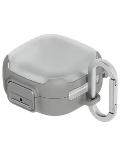 Samsung Galaxy Buds4 Pro Clip Case With Carabiner in Light Grey