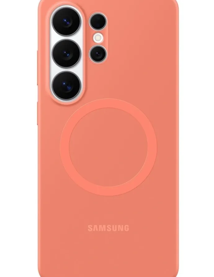 Samsung Galaxy S26 Ultra Silicone Magnet Case in Coral Red