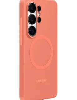Samsung Galaxy S26 Ultra Silicone Magnet Case in Coral Red