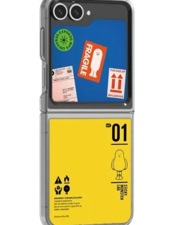 Samsung Galaxy Z Flip6 Sticky Monster Lab Fragile Flipsuit Case in Orange