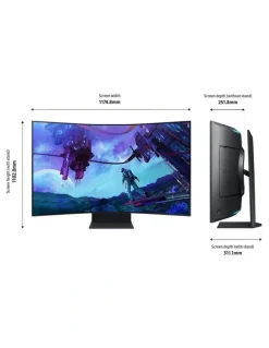 Samsung 55 Odyssey Ark 2nd Gen Curved UHD Gaming Monitor in Black