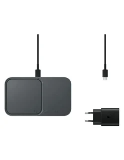 Samsung Super Fast Wireless Charger Duo in Dark Gray
