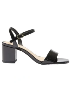 Sandler Heather Sandals In Black Patent Leather