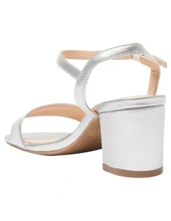 Sandler Heather Sandals In Silver Metallic Leather